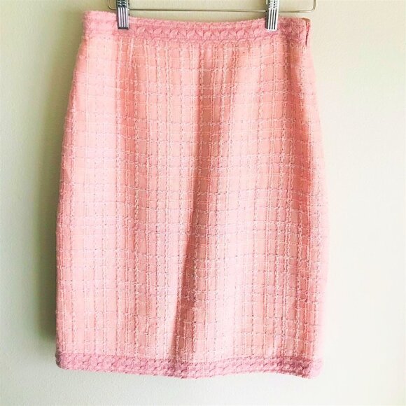 EDWARD ACHOUR PARIS Pink Pastel Boucle Knit Skirt - Picture 2 of 5